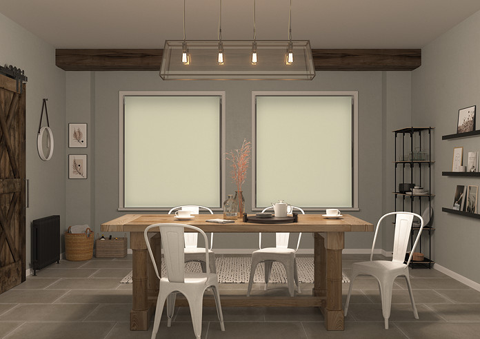 Rimini (Blackout), Cream & Optima Chiffon - Double Roller Blind - Image 7